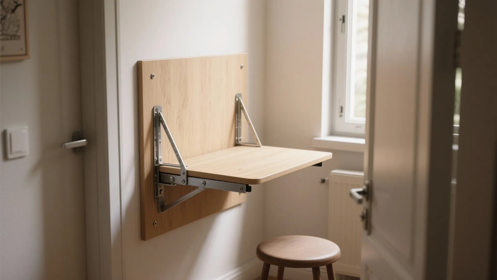 1. Wall-mounted drop-leaf table