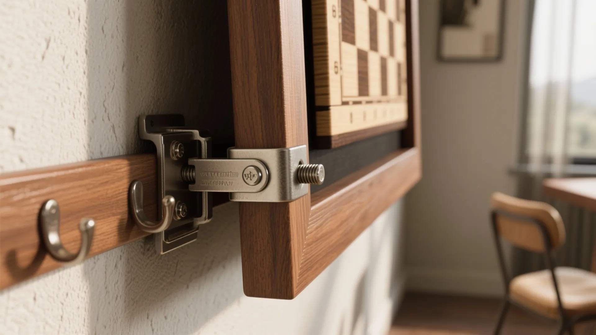 4. Wall-mounted drop-leaf game table