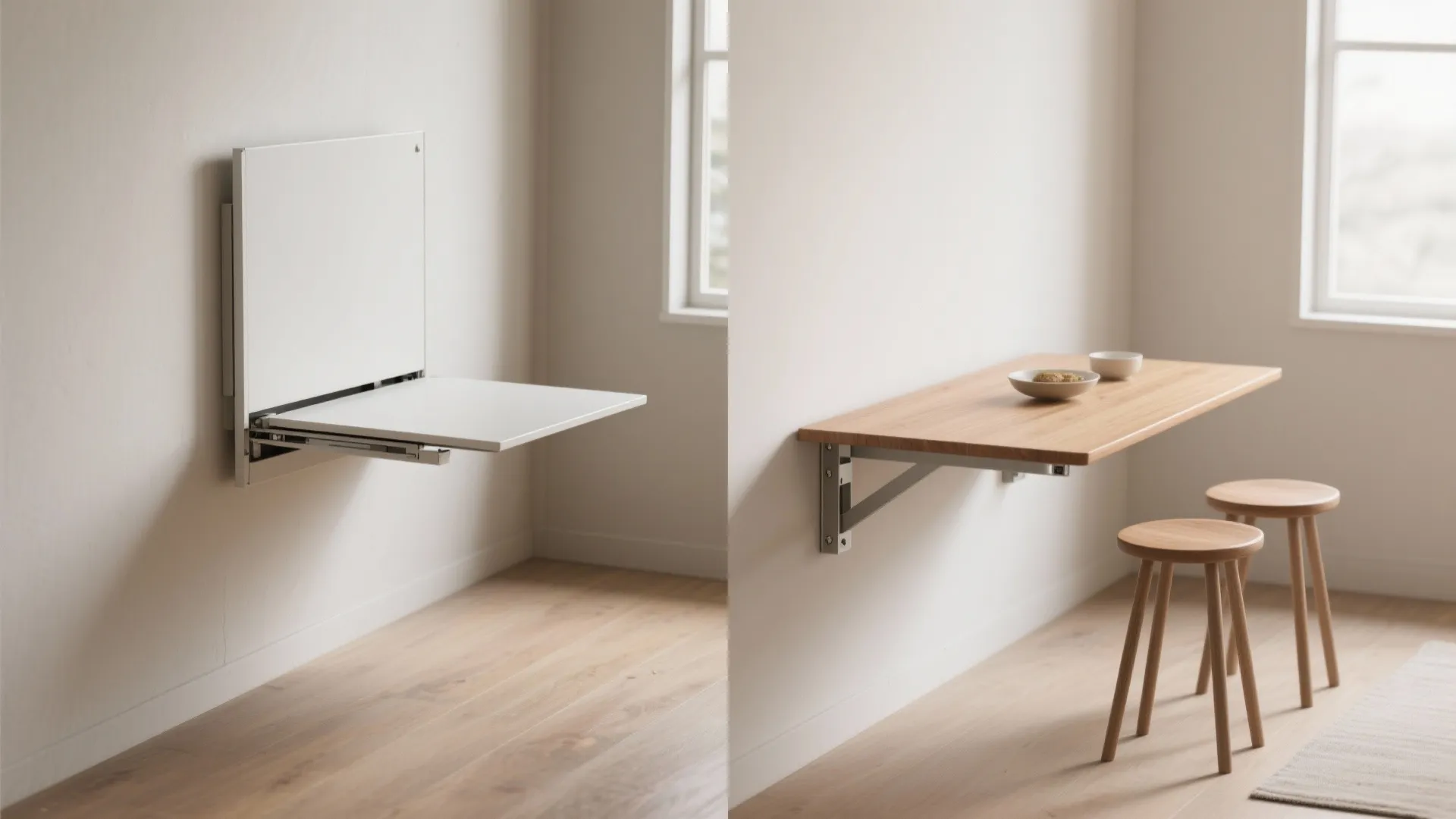 5. Wall-mounted or drop-leaf rectangle table