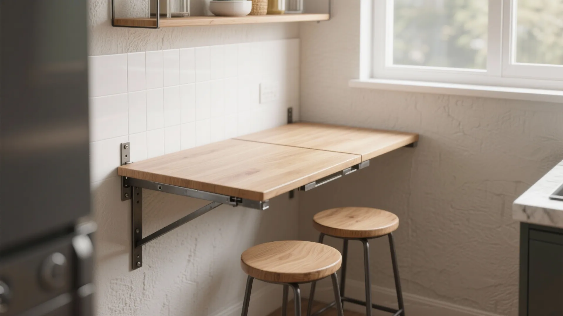 Folding Kitchen Table Ideas — 5 Small Space Tips: Practical and stylish folding kitchen table solutions I use to make tiny kitchens livable and lovely