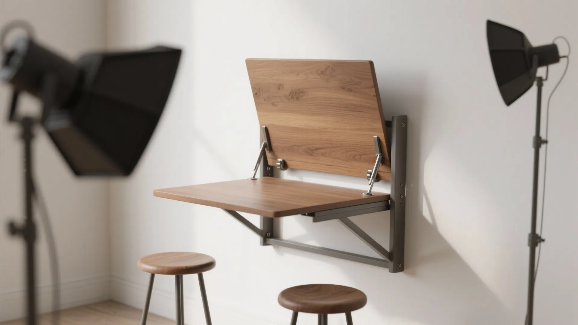 1. Wall-mounted drop-leaf table