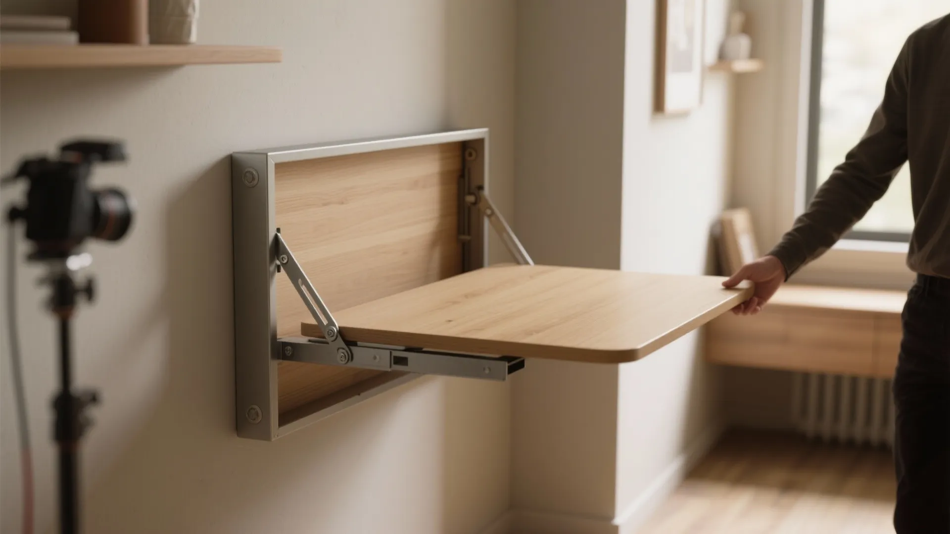 1. The Wall-Mounted Drop-Leaf Table