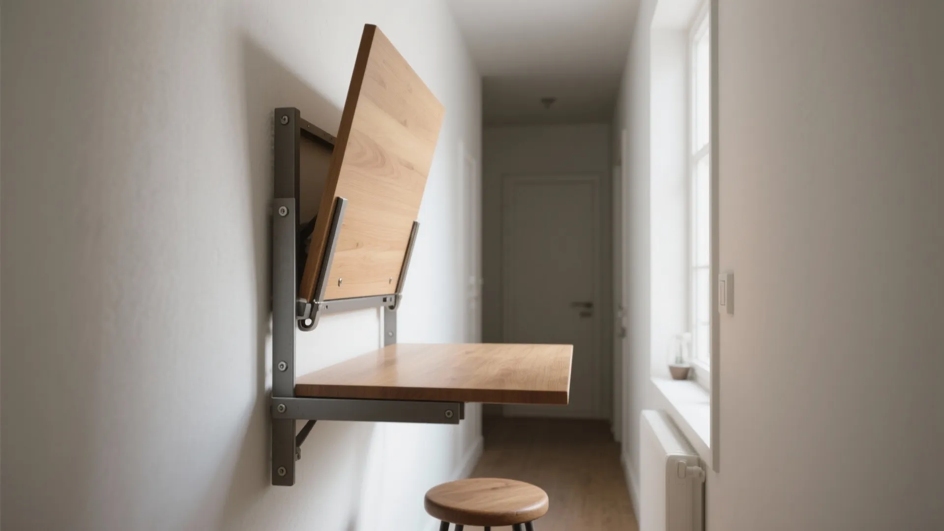 1. Wall-mounted drop-leaf table