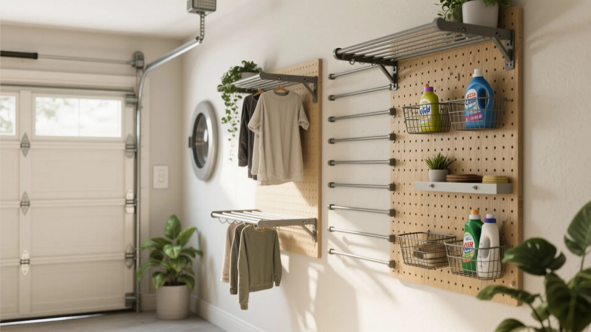 3. Wall-mounted drying and vertical storage