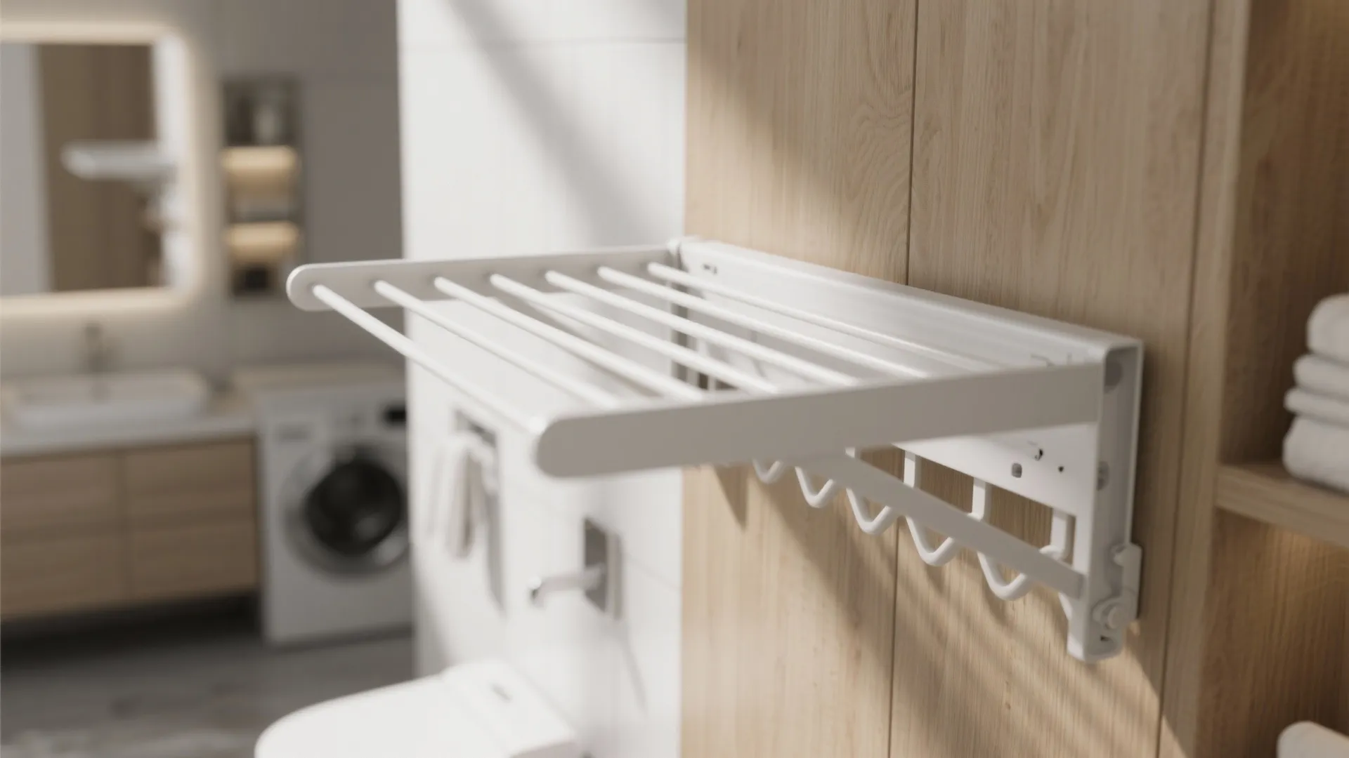 4. Wall-Mounted Drying Rack