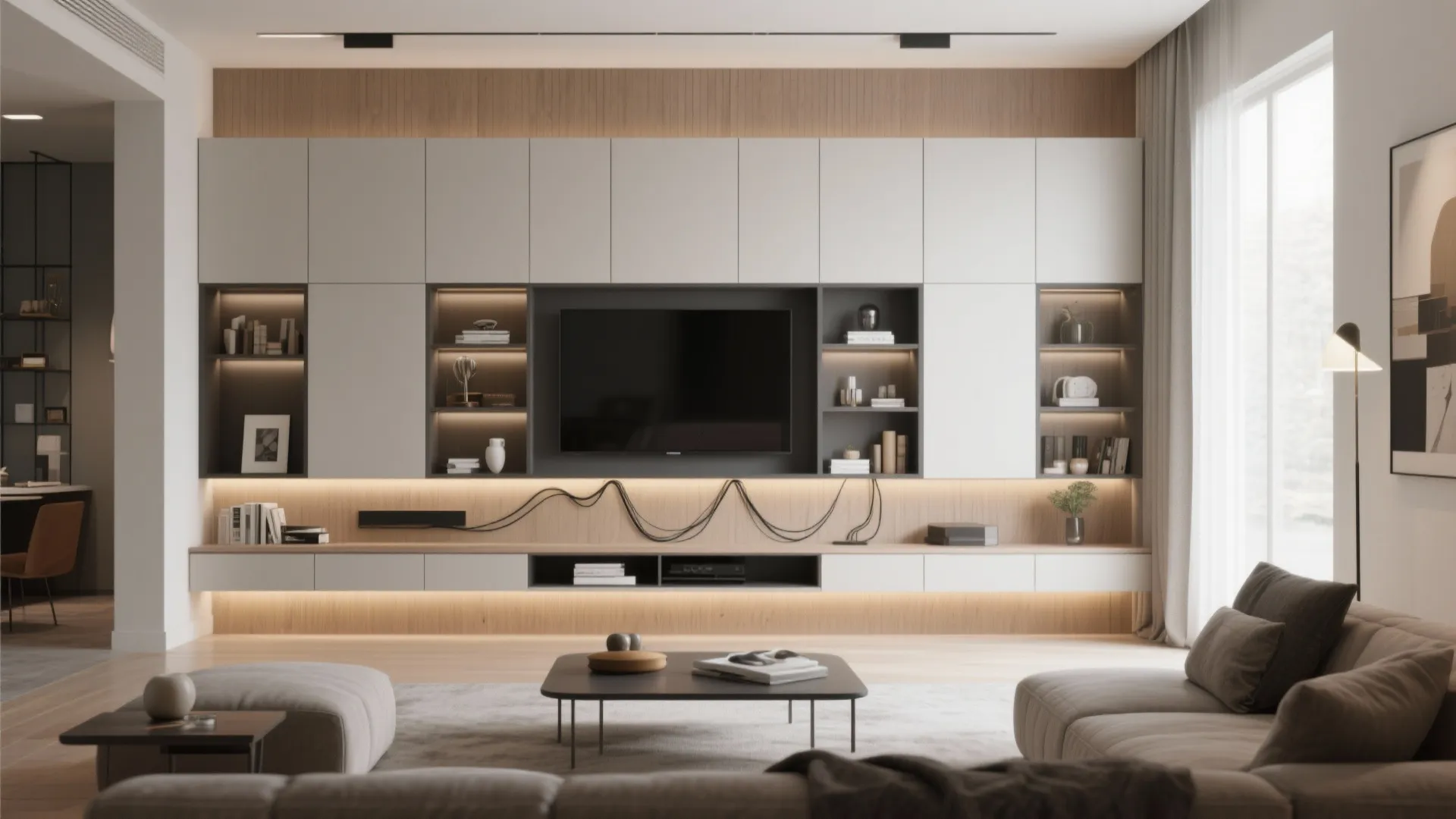 10. Wall-to-Wall Entertainment Unit