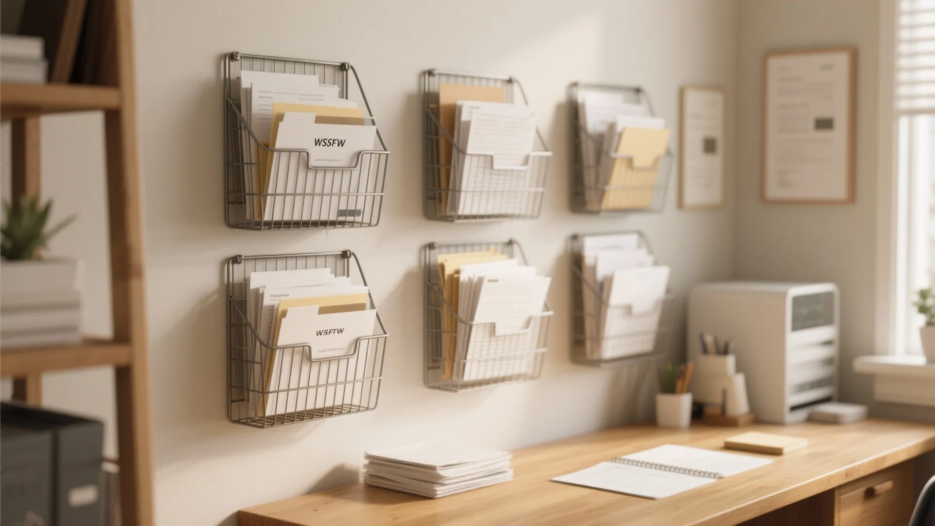 3. Wall-Mounted File Holders