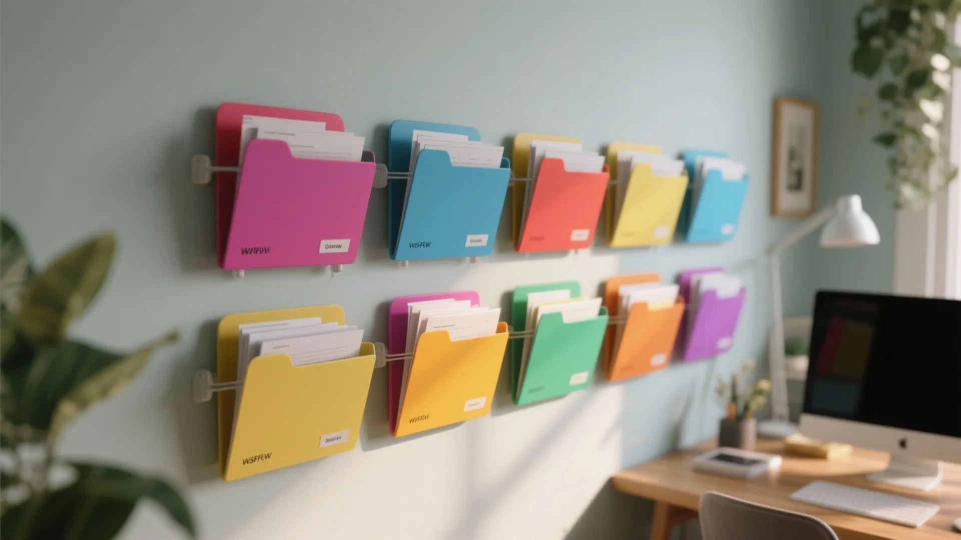 5. Wall-Mounted File Holders