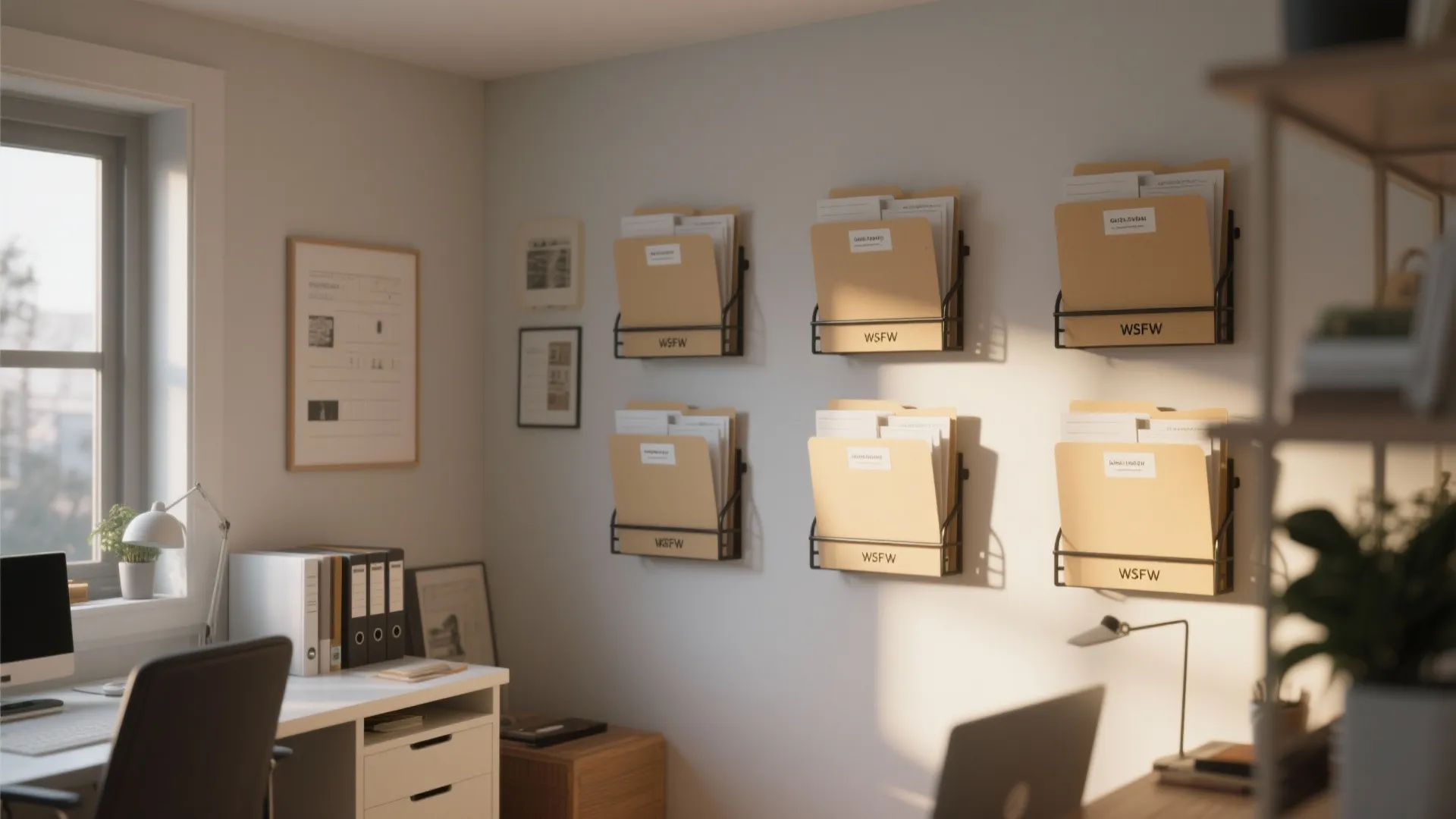 7. Wall-Mounted File Racks