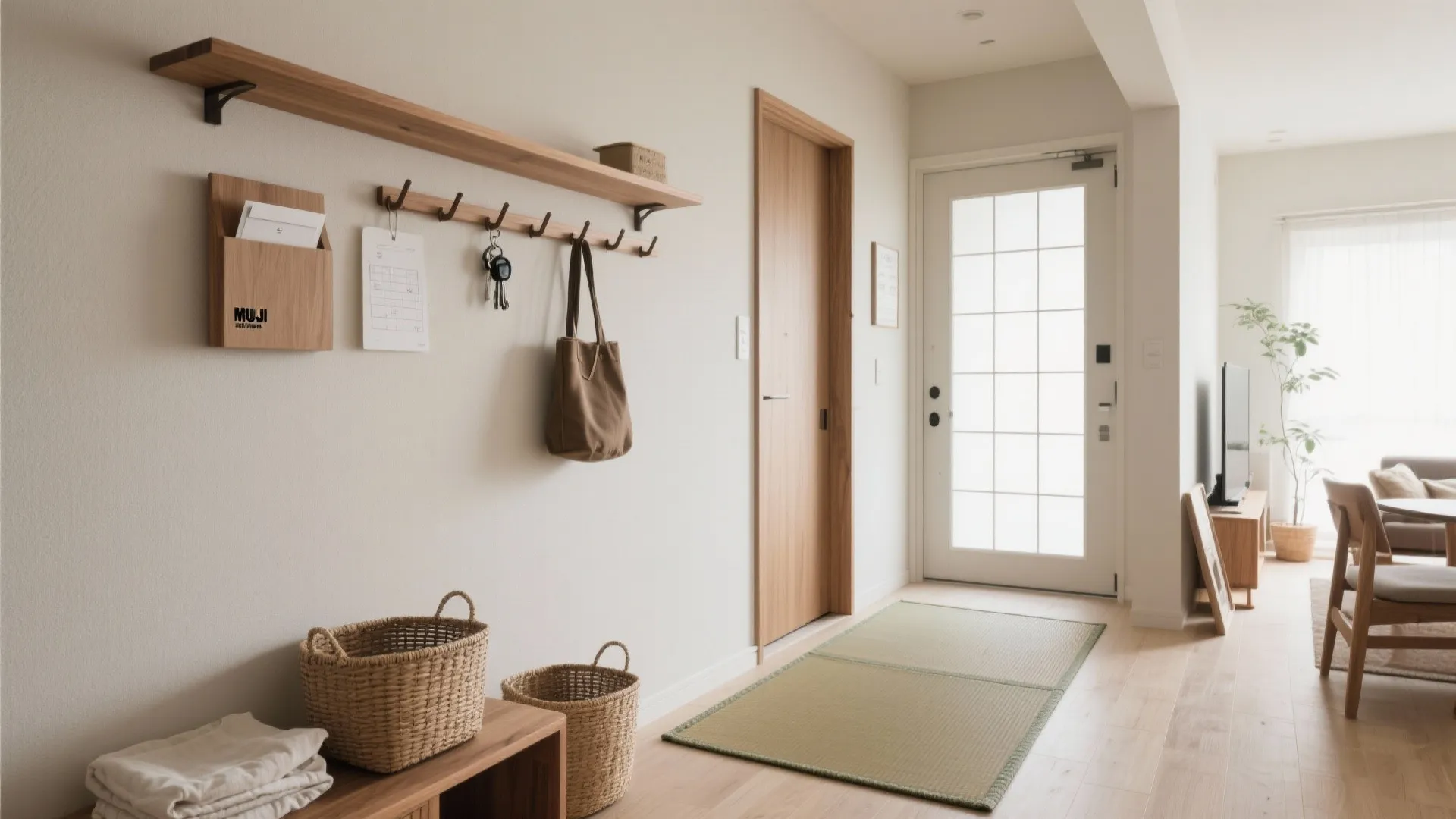 壁面を“一次収まり”にする：収納技巧で床を空ける