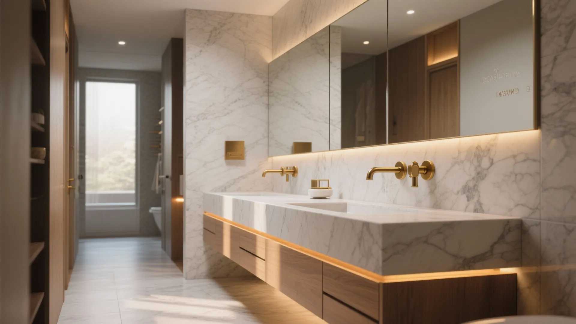 3) Wall-Mounted Faucet + Floating Vanity