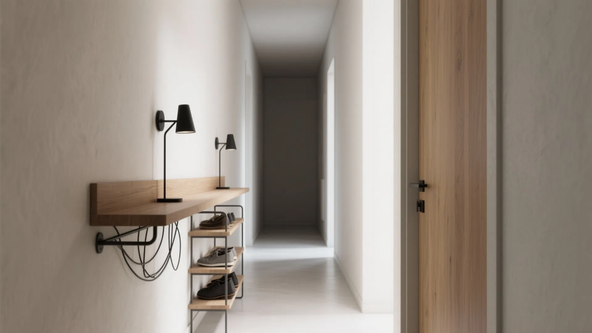 Idea 1: Float the floor with wall‑mounted essentials