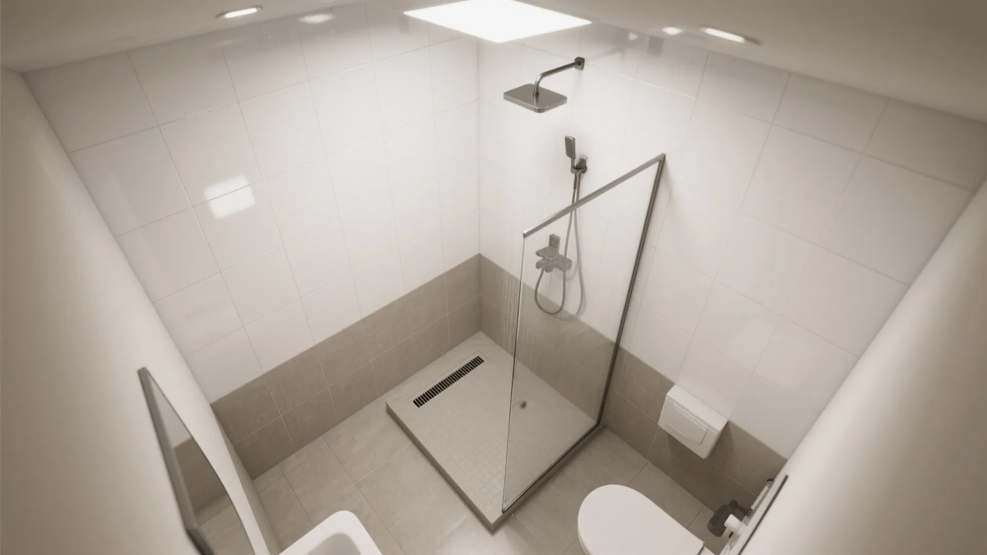 2) Glossy Walls + Matte Floors for Balanced Light