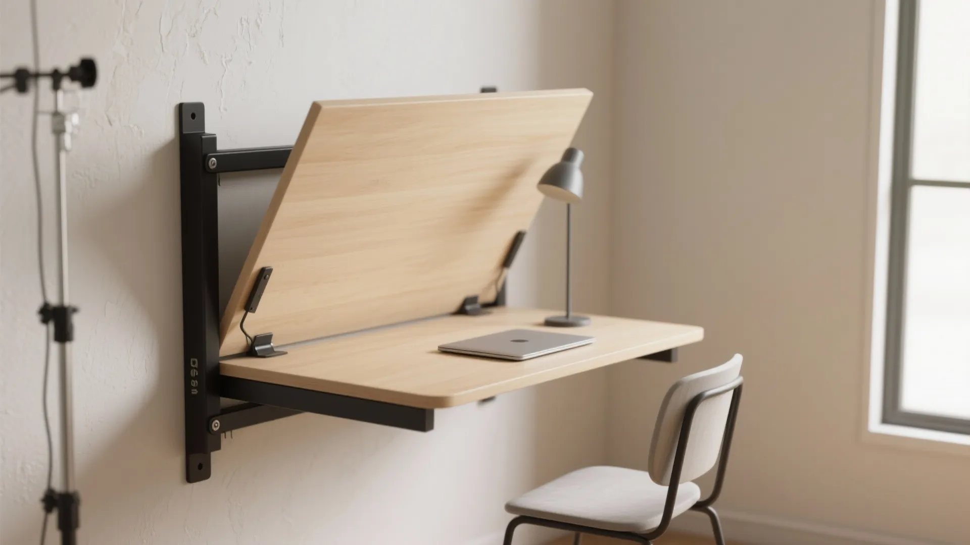 Wall-mounted folding desk