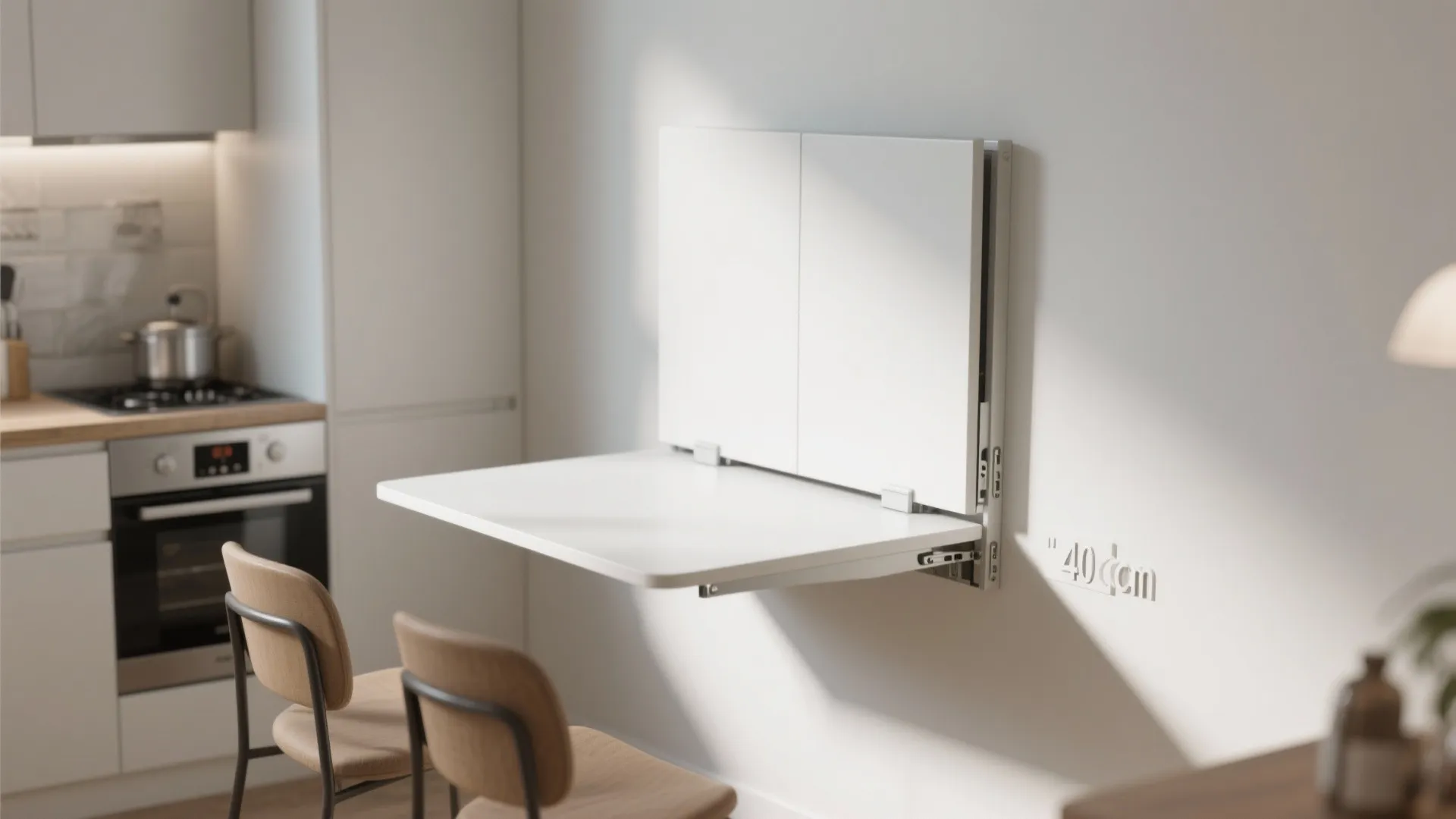 4. Wall-mounted fold-down: ultra-compact and clean