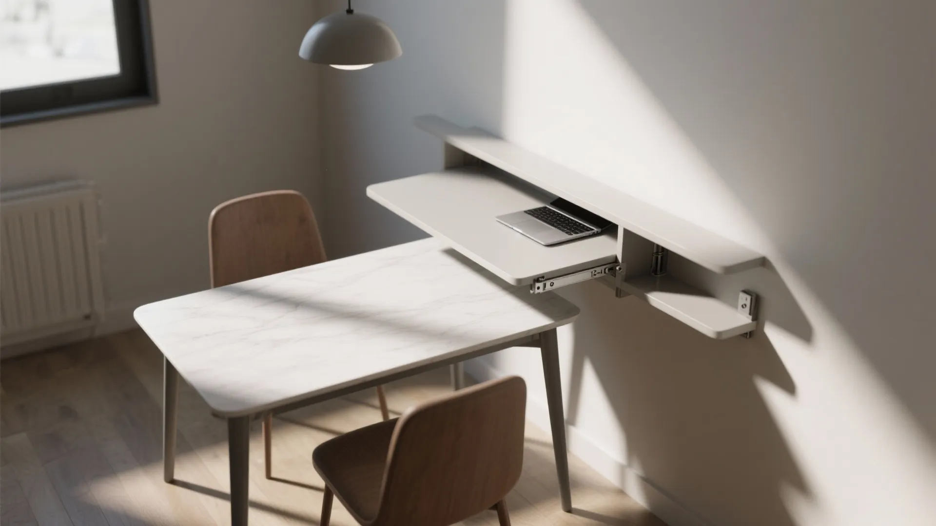 3. Wall-mounted fold shelf: create a bar-style extension