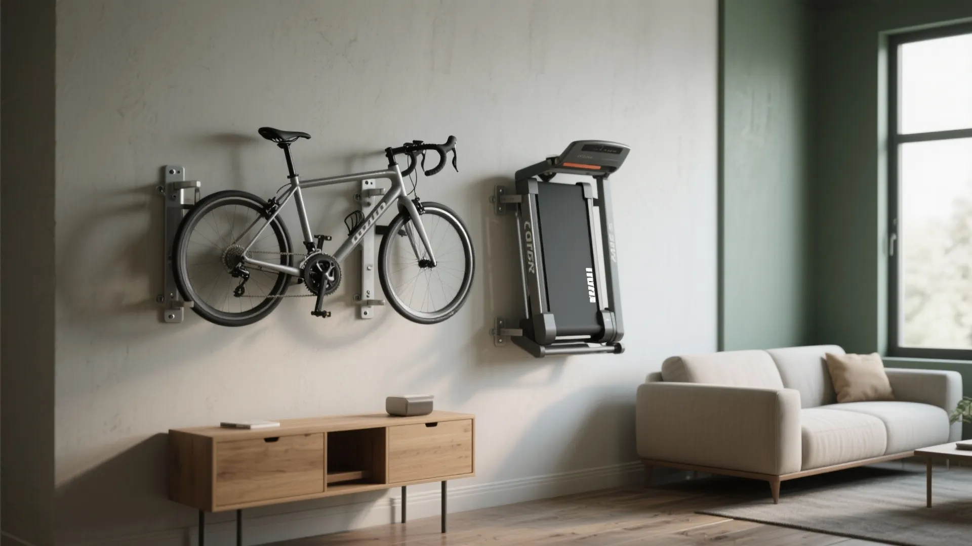 1. Wall-mounted fold and stow stations