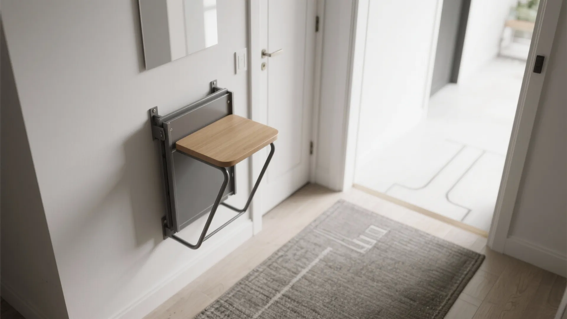 3. Foldable and Wall-Mounted Stool Solutions