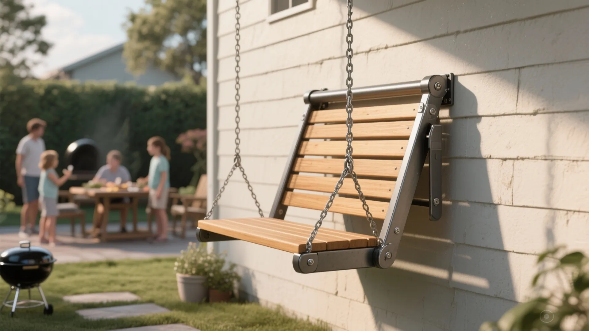 1. Wall-mounted folding swing