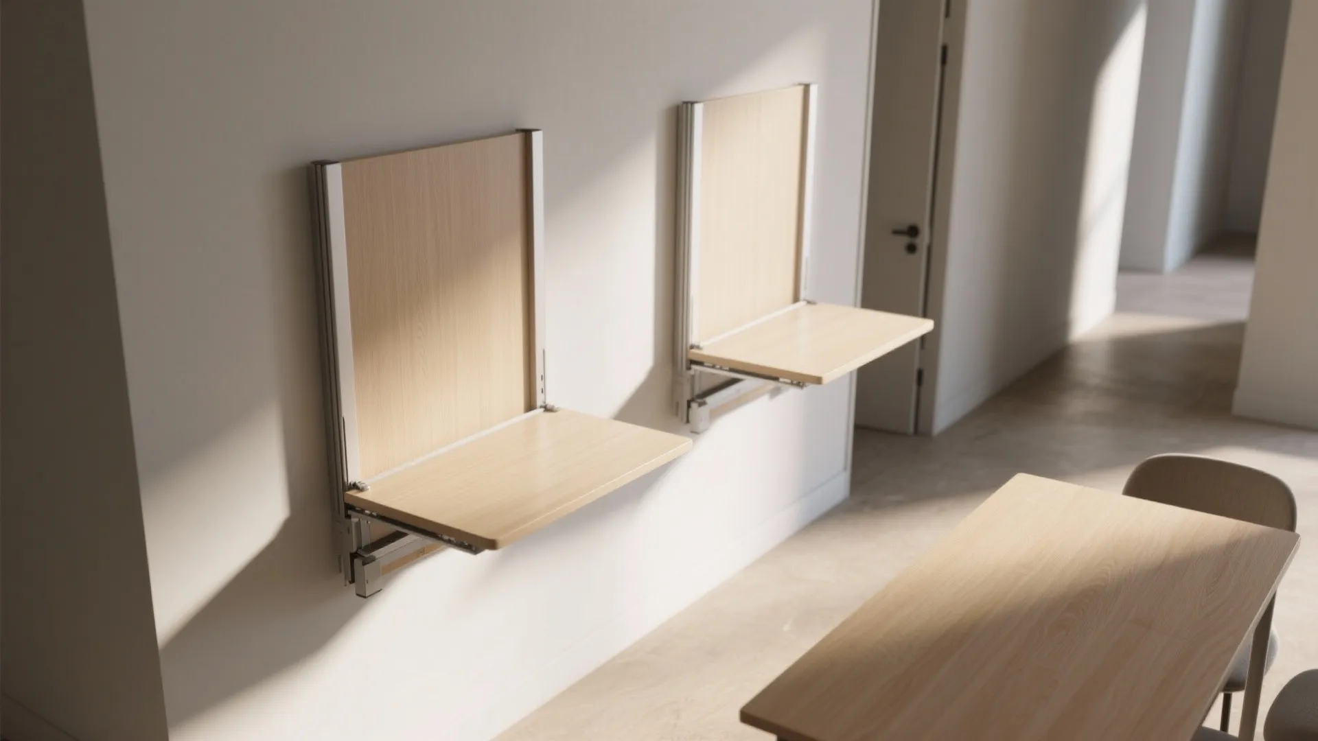 3. Wall-Mounted Folding Table