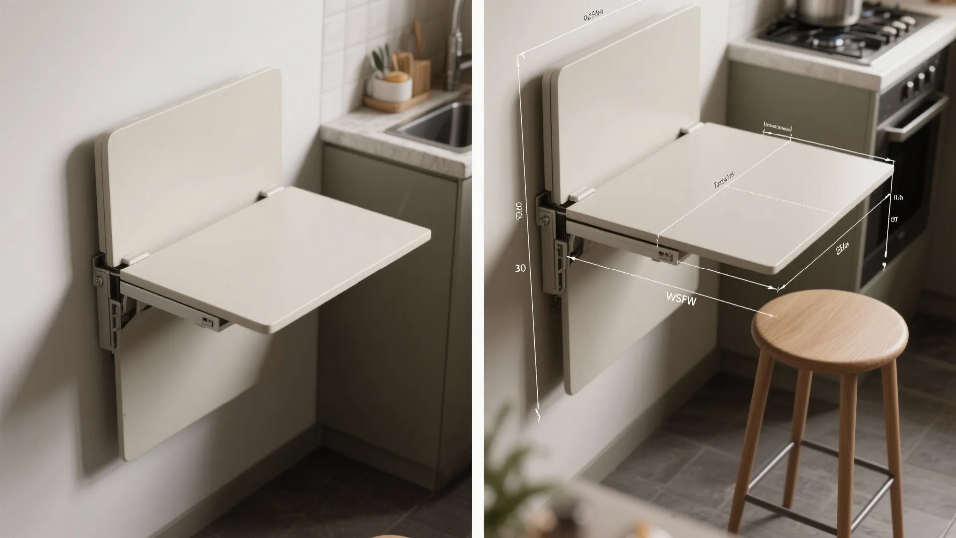 3. Wall-mounted Folding Table