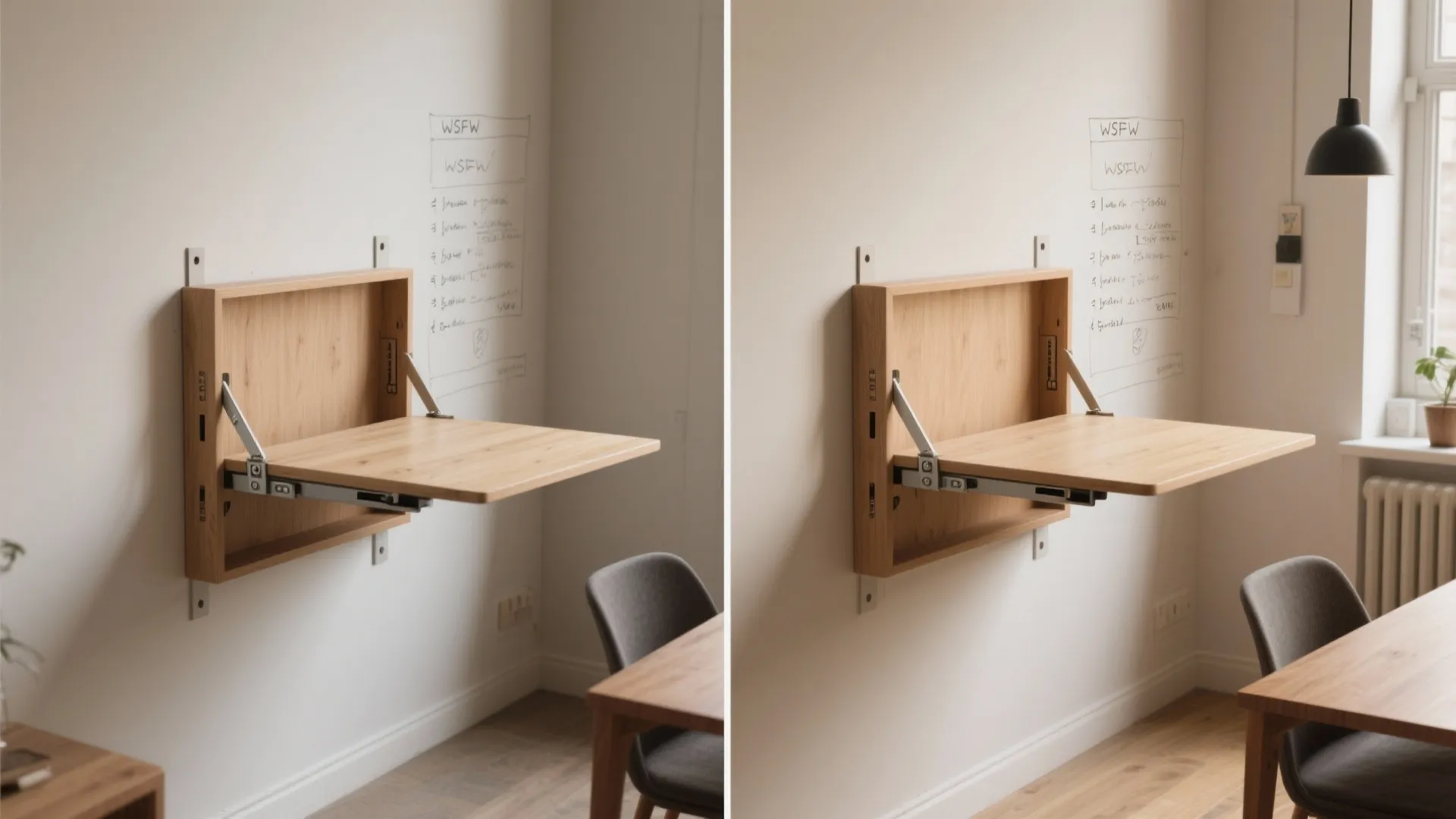 5. Fold-down wall-mounted dinner table