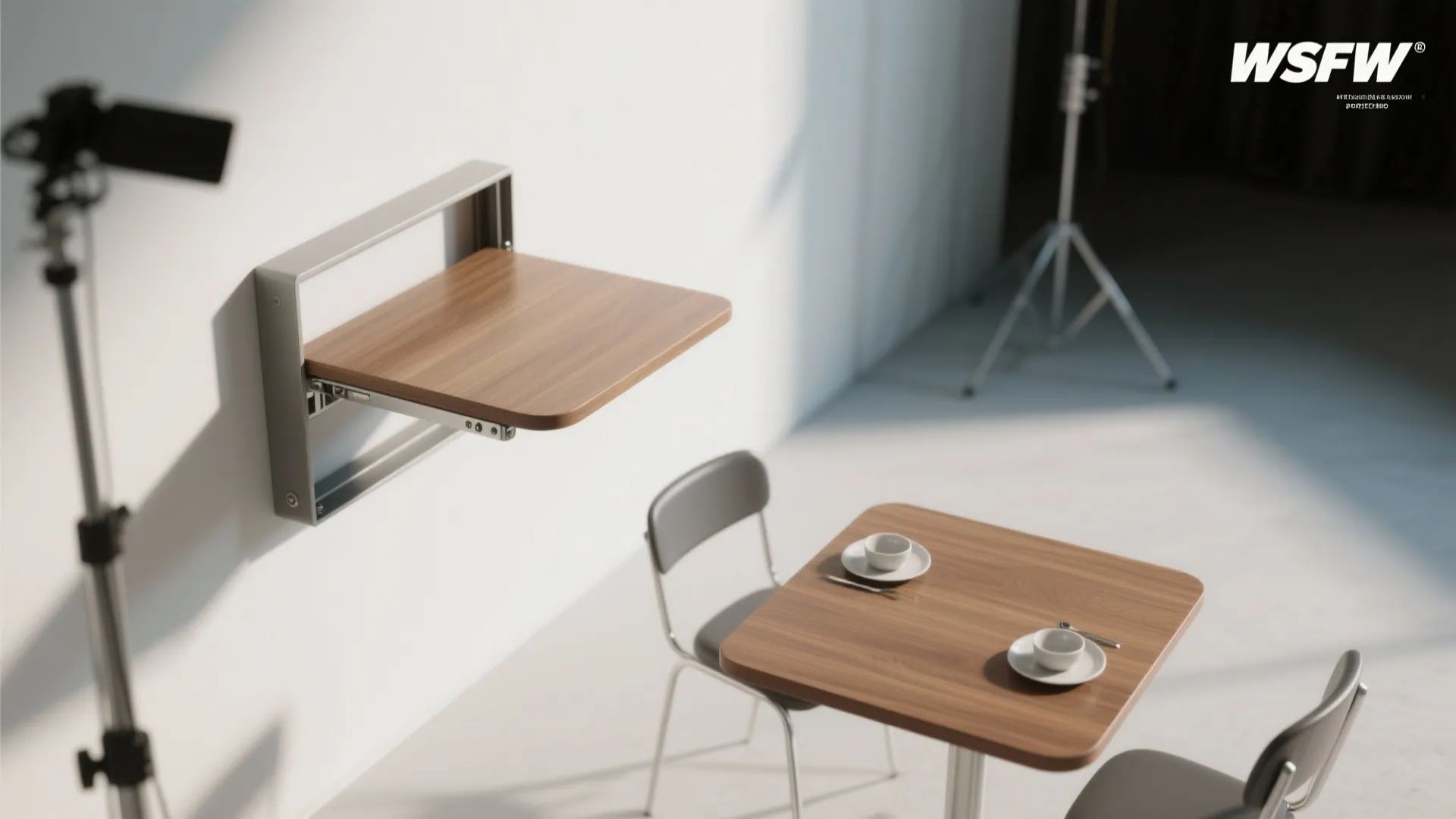 4. Wall-mounted folding tables