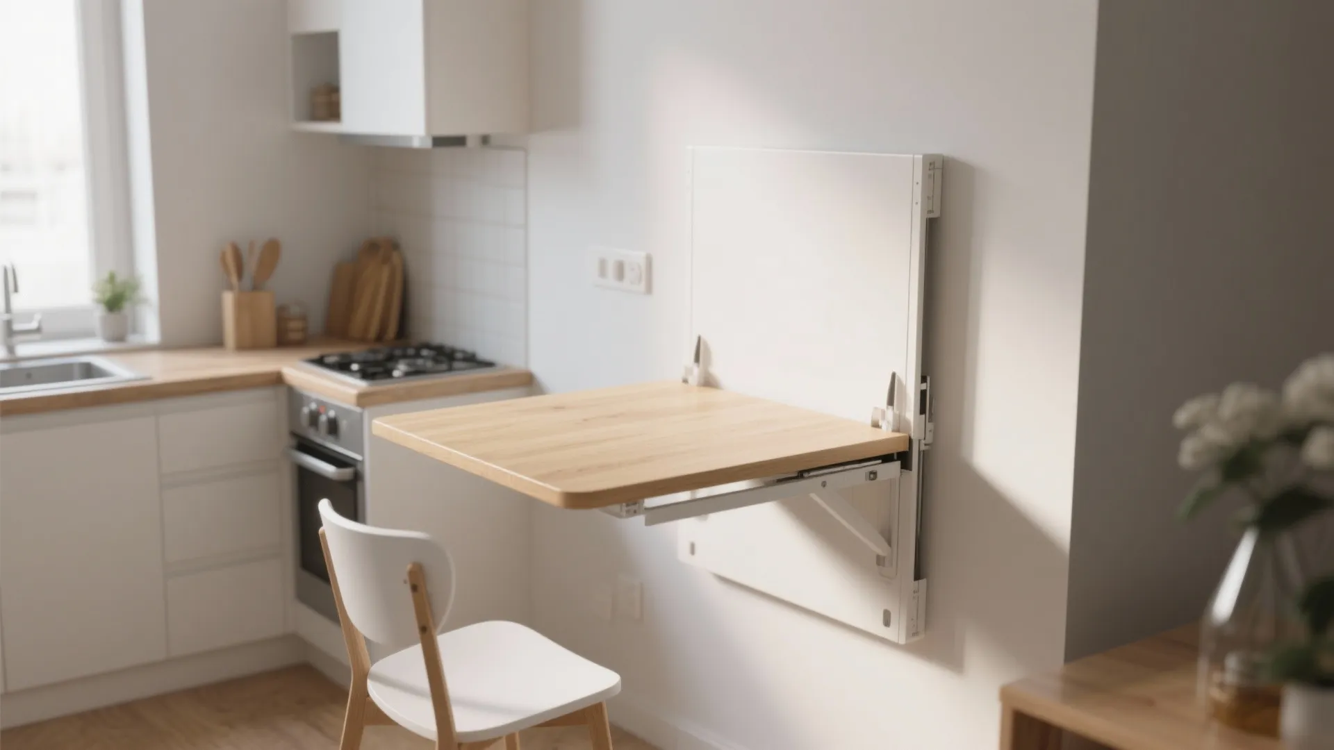 1. Wall-Mounted Foldable Tables