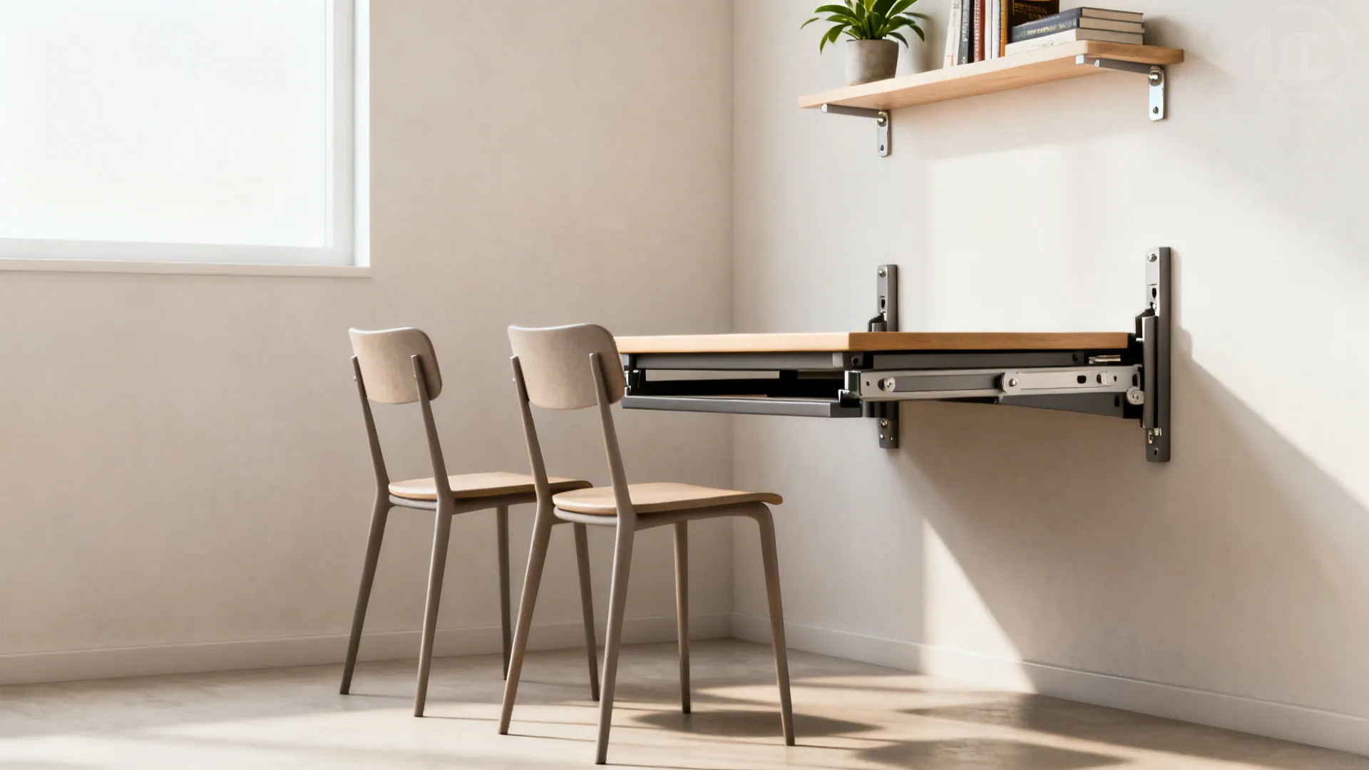 2. Wall-mounted foldaway table