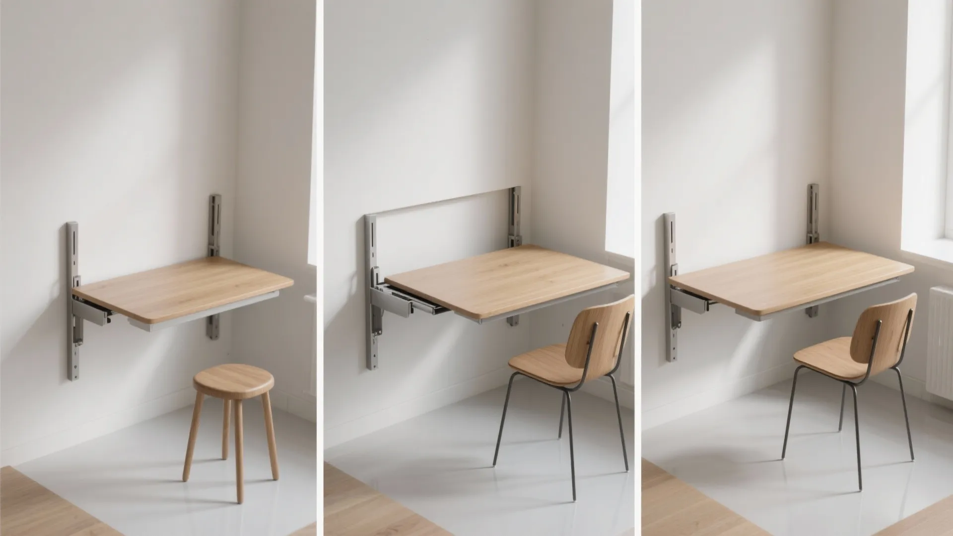 Wall-Mounted Fold-Down or Console-to-Dining