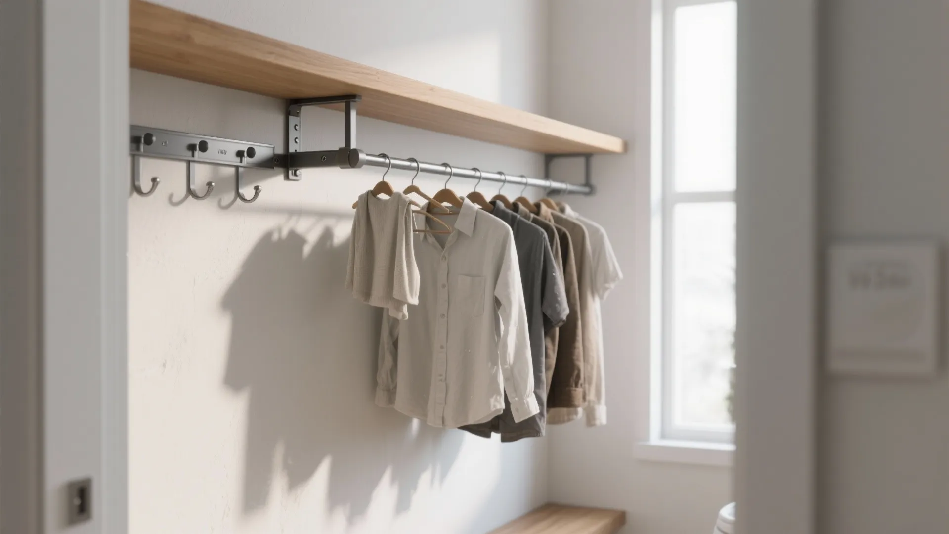 1. Wall-mounted folding rack