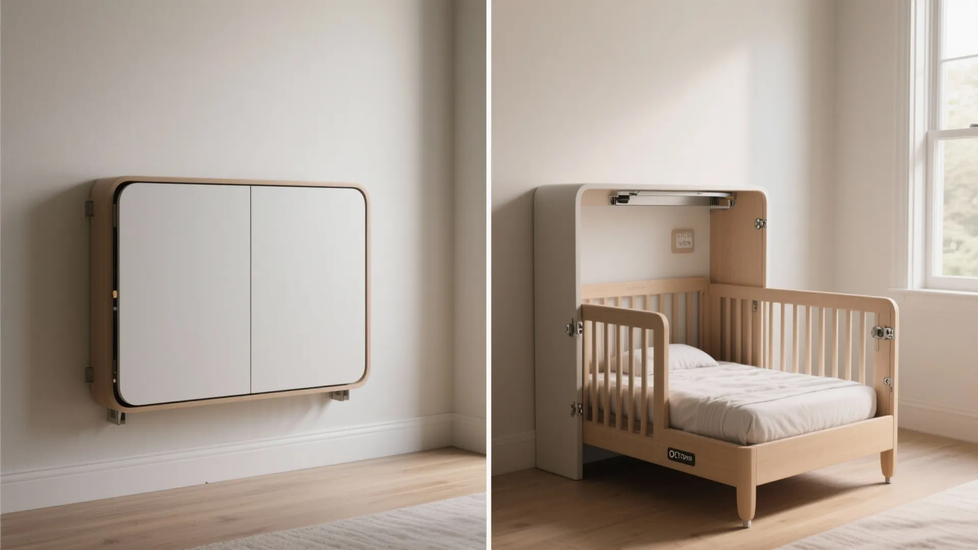 2. Wall-Mounted Folding Crib