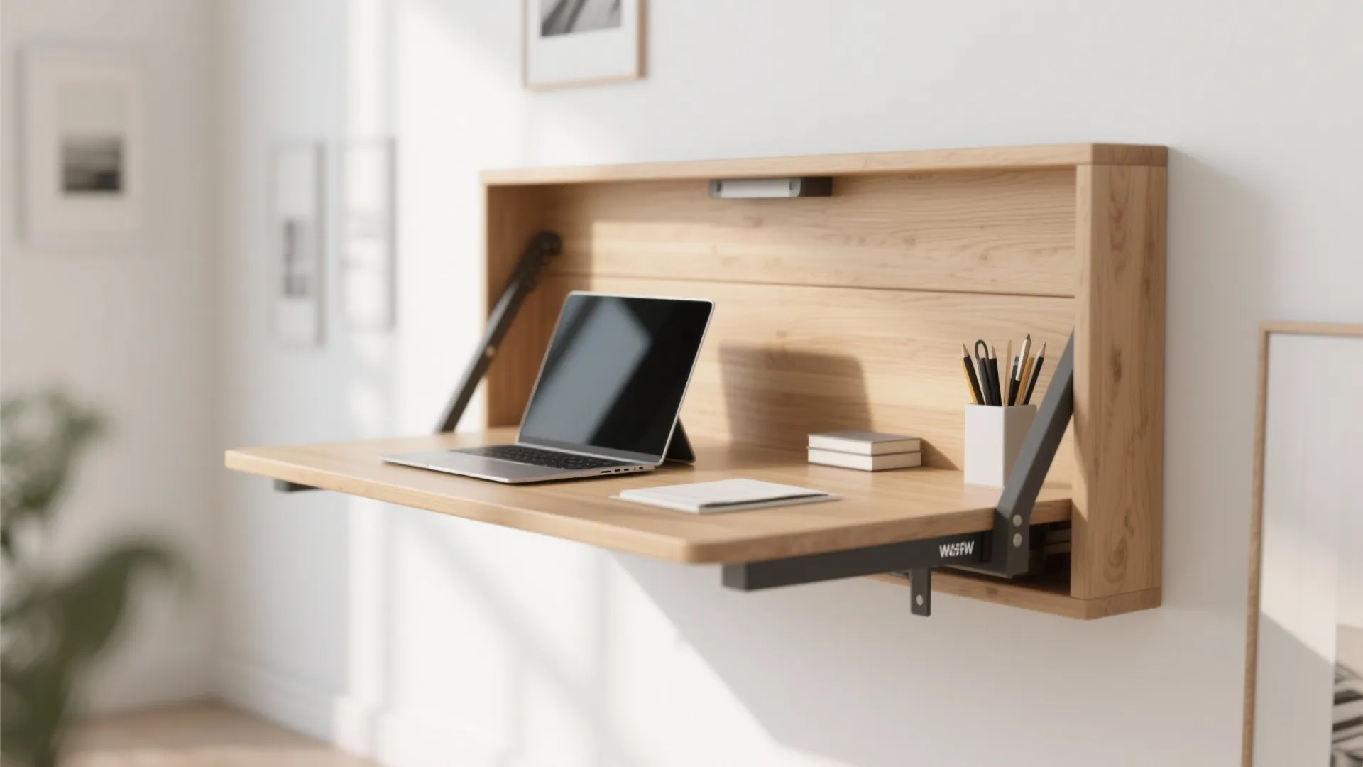 1. Wall-Mounted Folding Desk