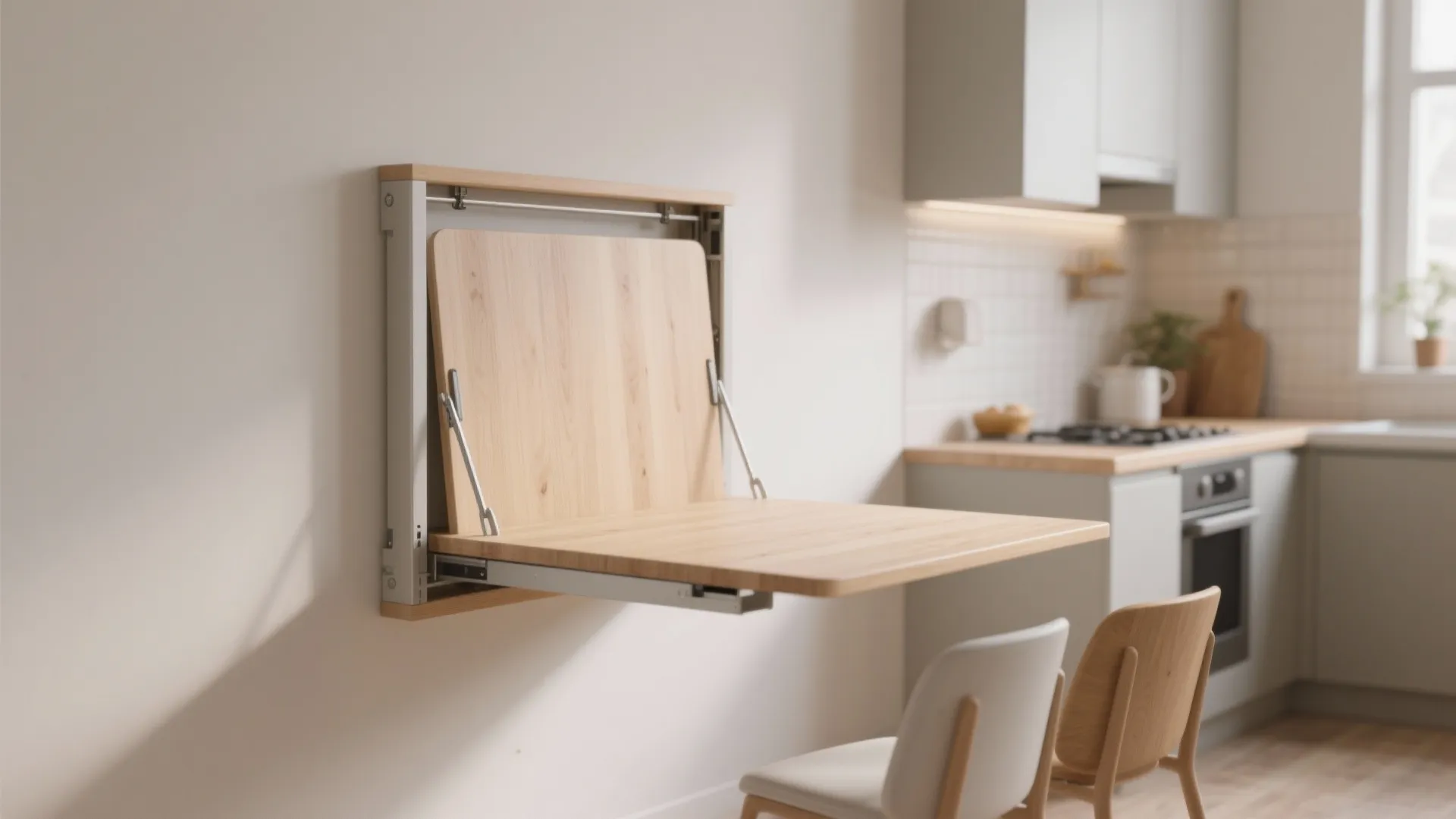 1. Wall-Mounted Folding Table
