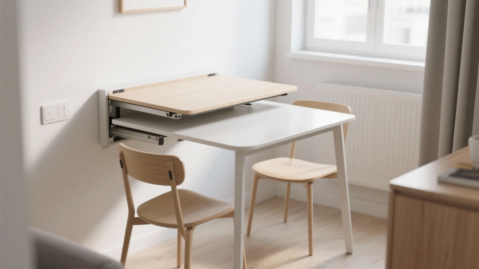 1. Wall-Mounted Folding Table