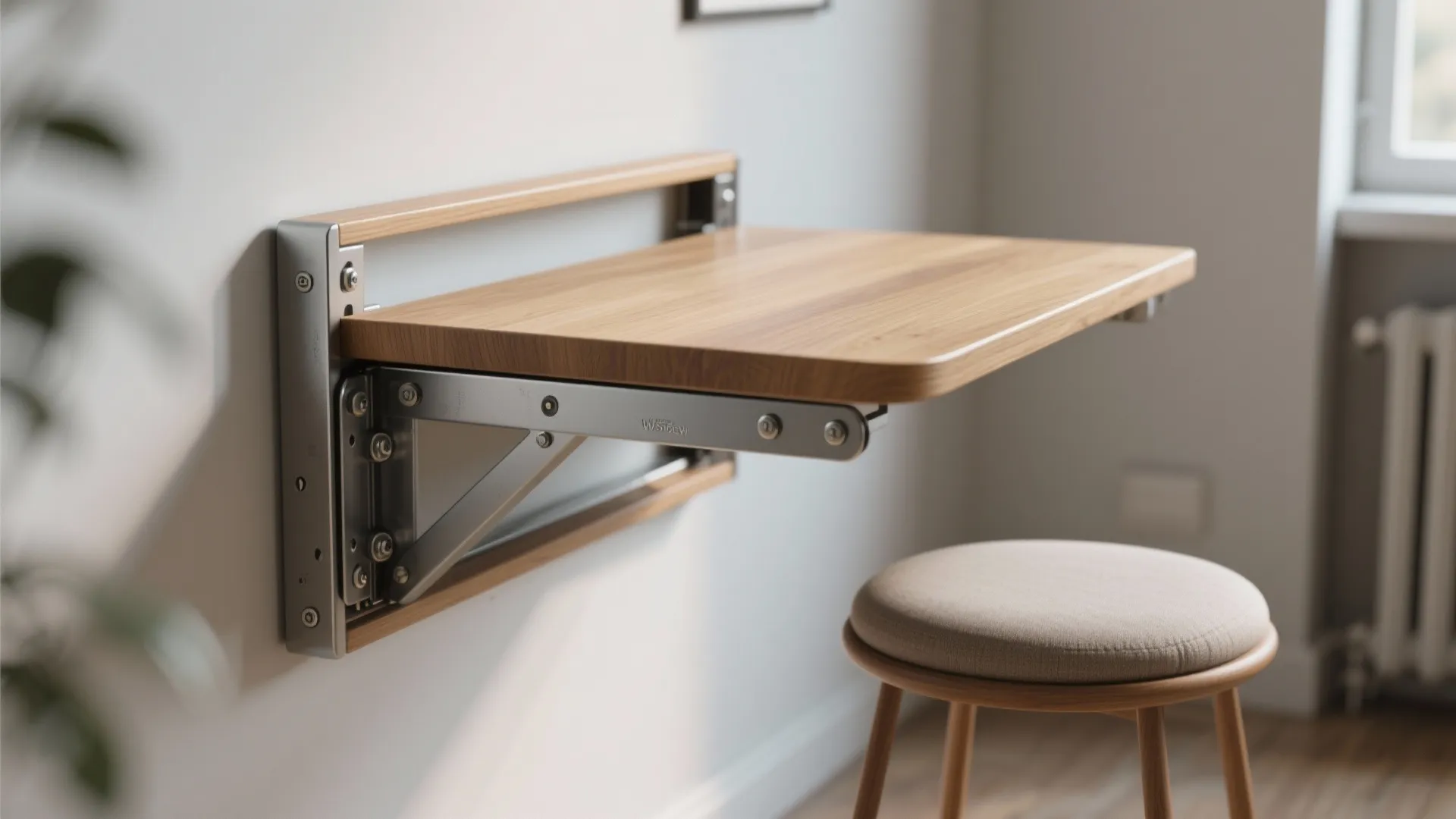 2. Wall-mounted folding table