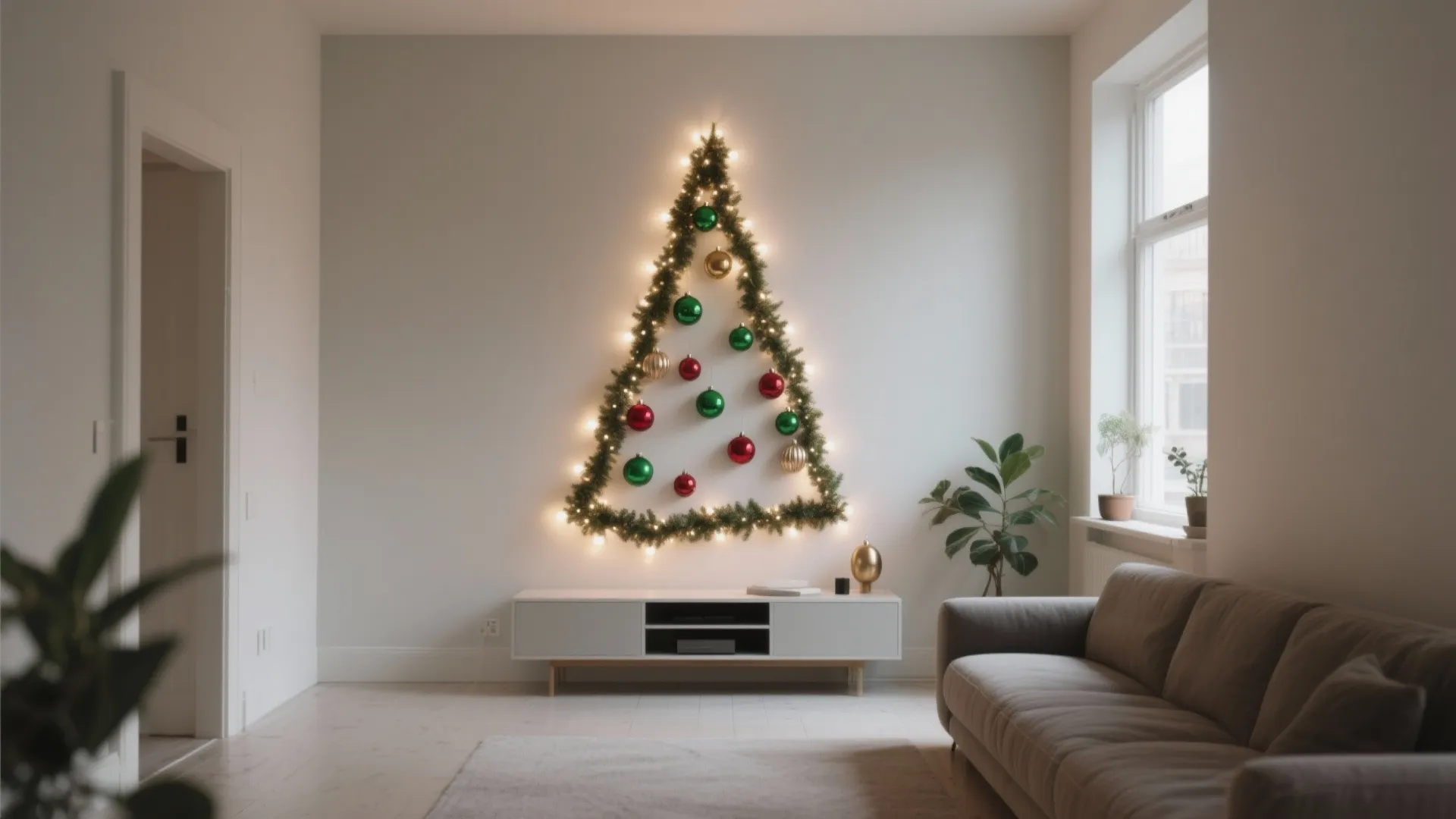 DIY Garland Christmas Tree on Wall: Space-Saving Festive Magic: Fast-Track Guide to a Stunning Wall Garland Tree in Minutes