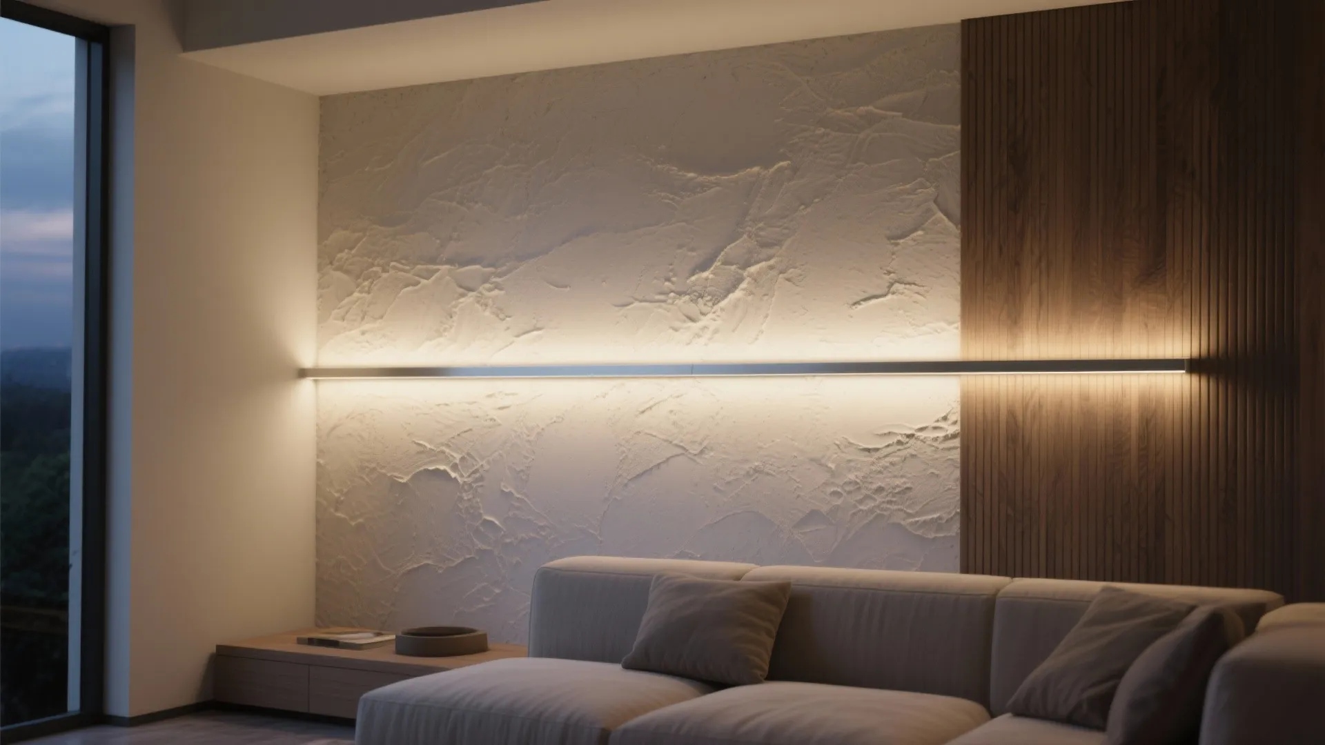 Wall-grazing over textured finishes