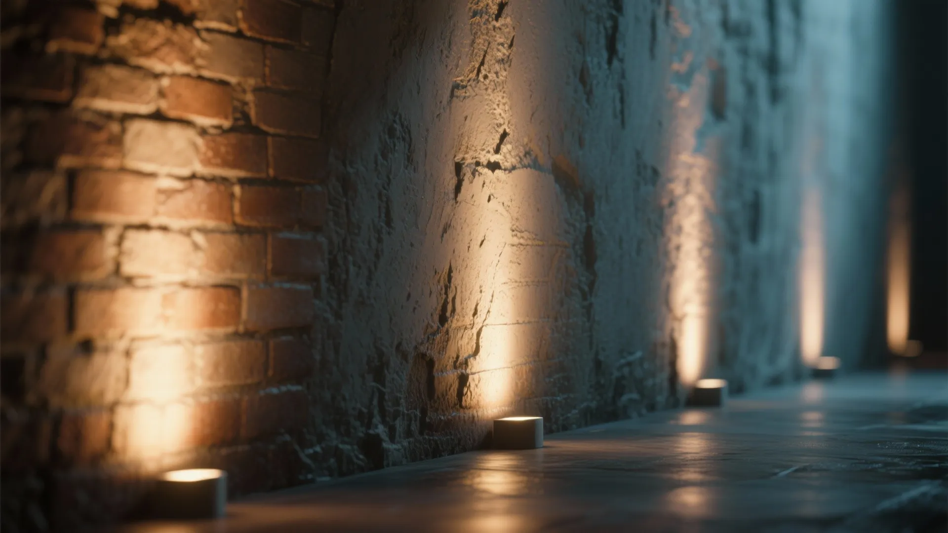 3. Up-lighting and wall grazing for texture