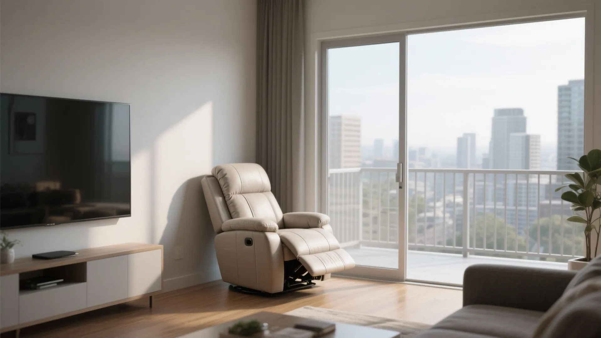 Wall-hugger recliners to save depth