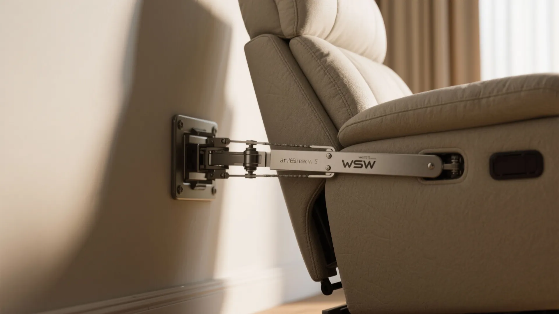 2. Wall-hugger rocker for tight clearances