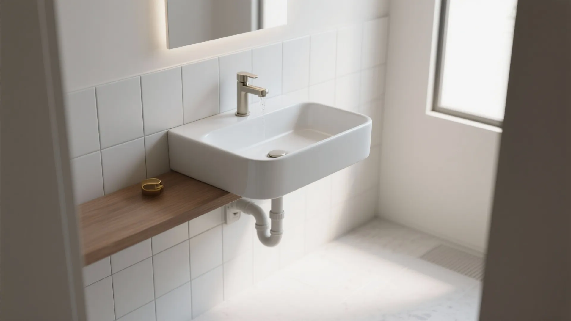 Wall-Hung Basins That Free the Floor