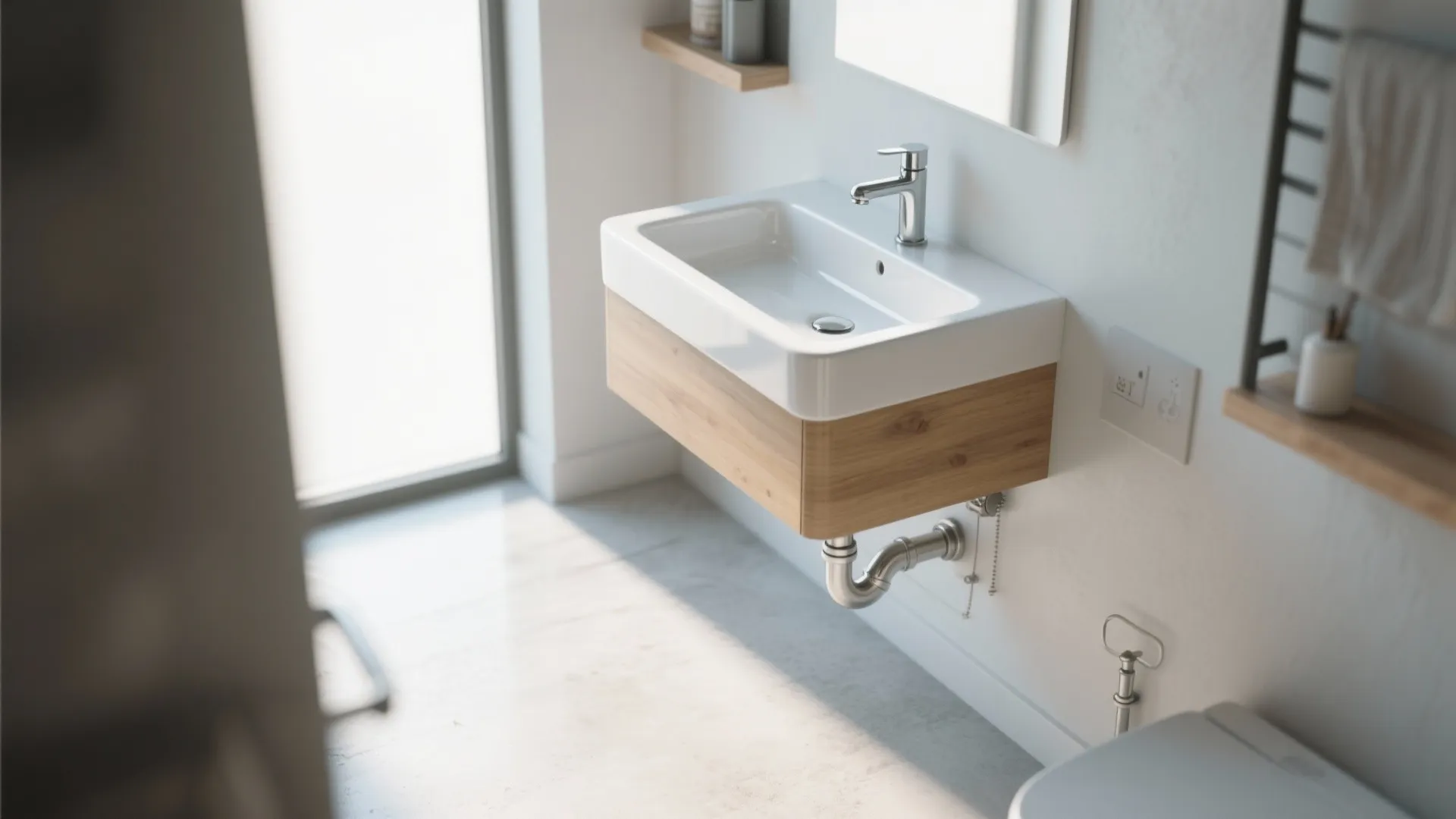 2) Wall-Hung Basins With Open Space Below