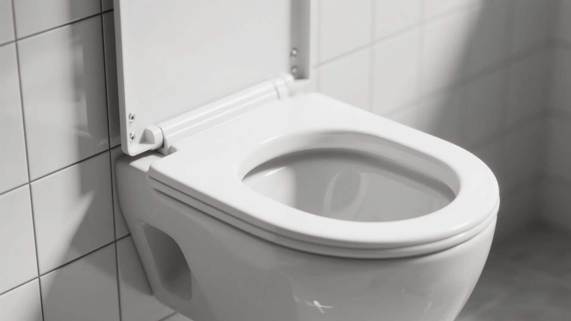 Wall-hung fixtures to free floor space