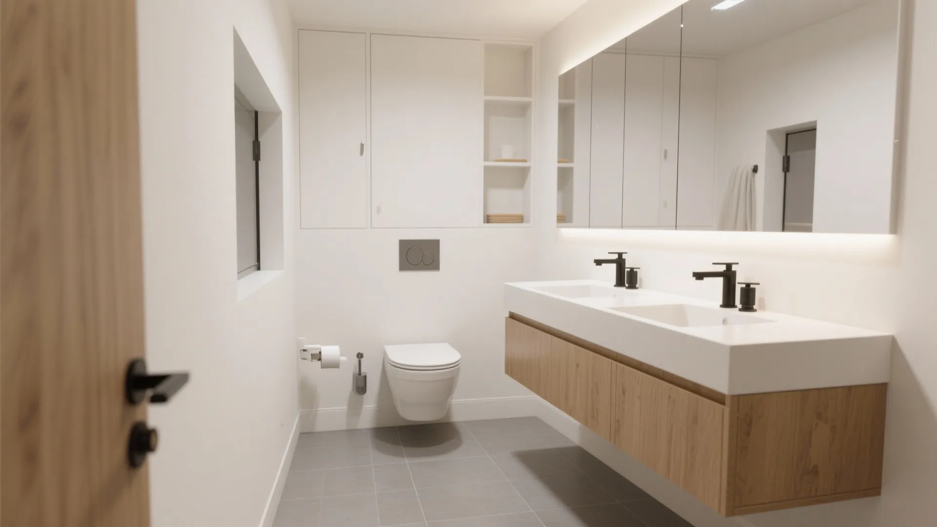 Wall-hung essentials with concealed storage