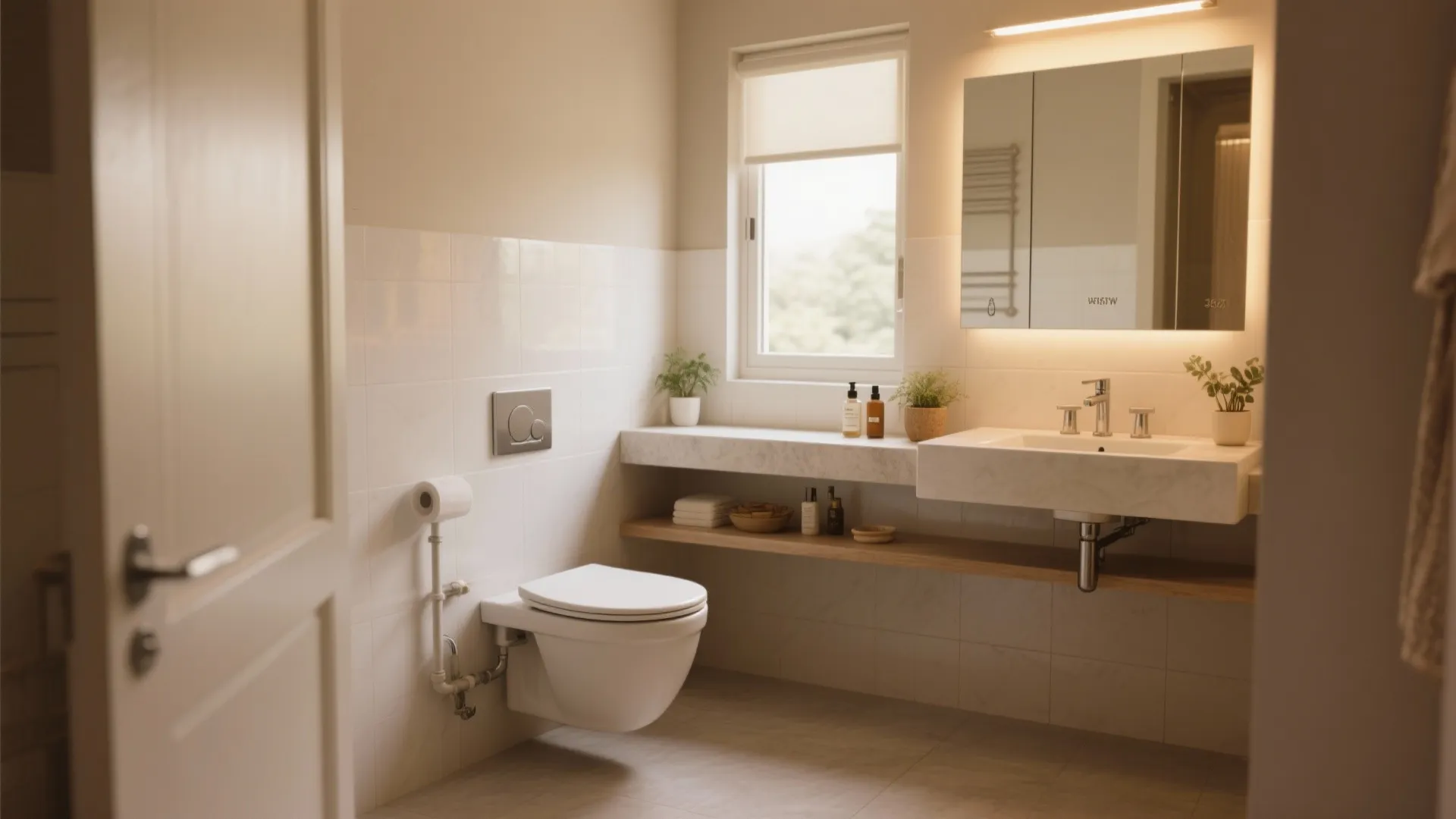 Idea 2: Float It—Wall-Hung WC and Vanity