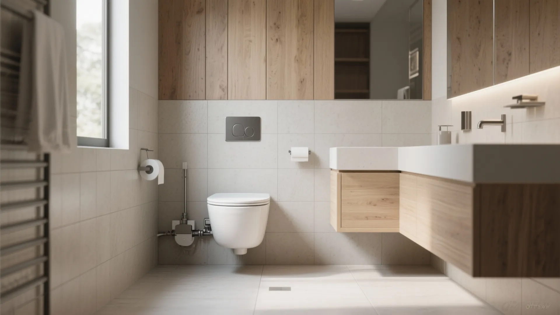 1. Go wall-hung with a concealed cistern