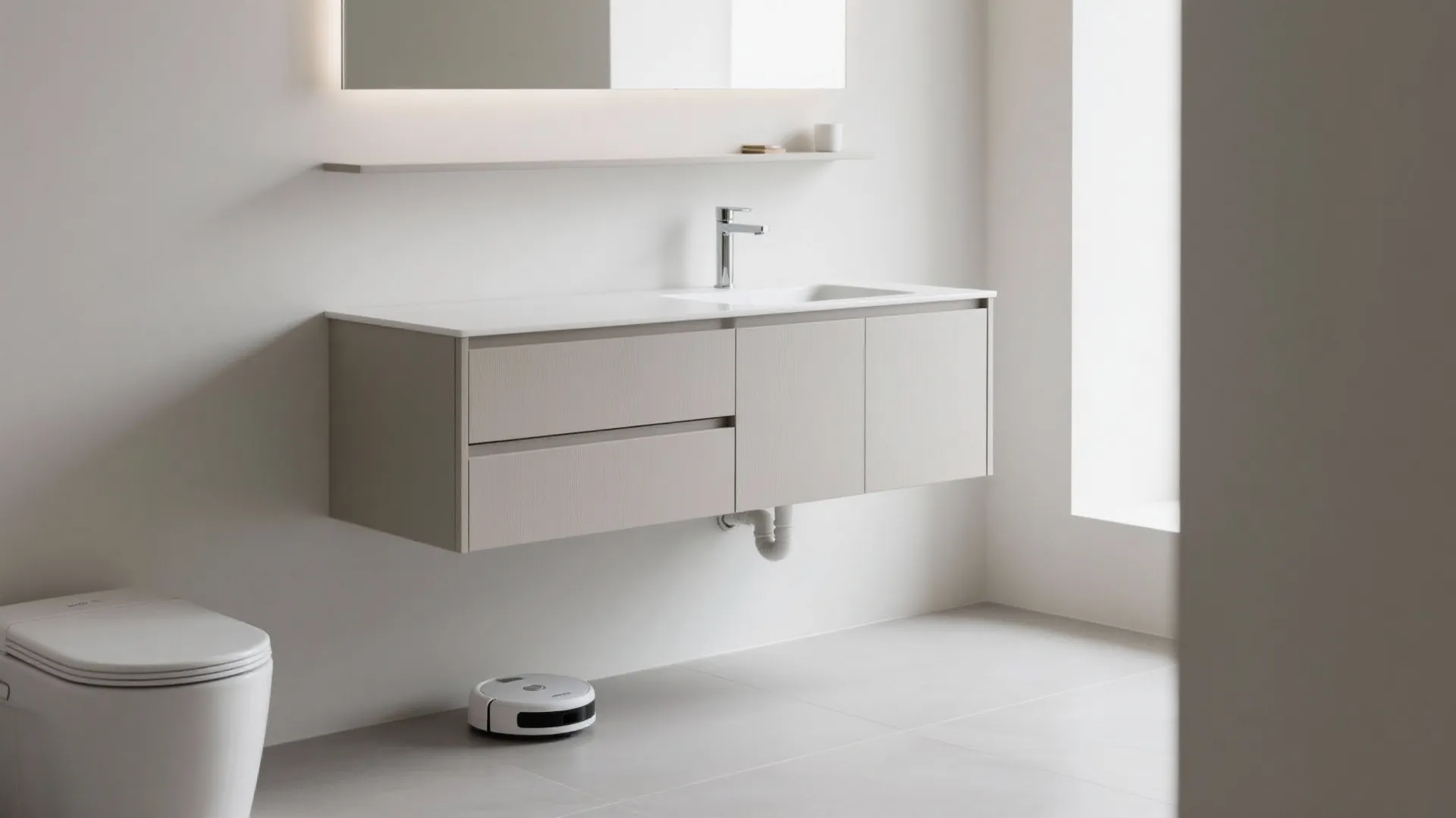 Wall-Hung Vanity and Floating Storage