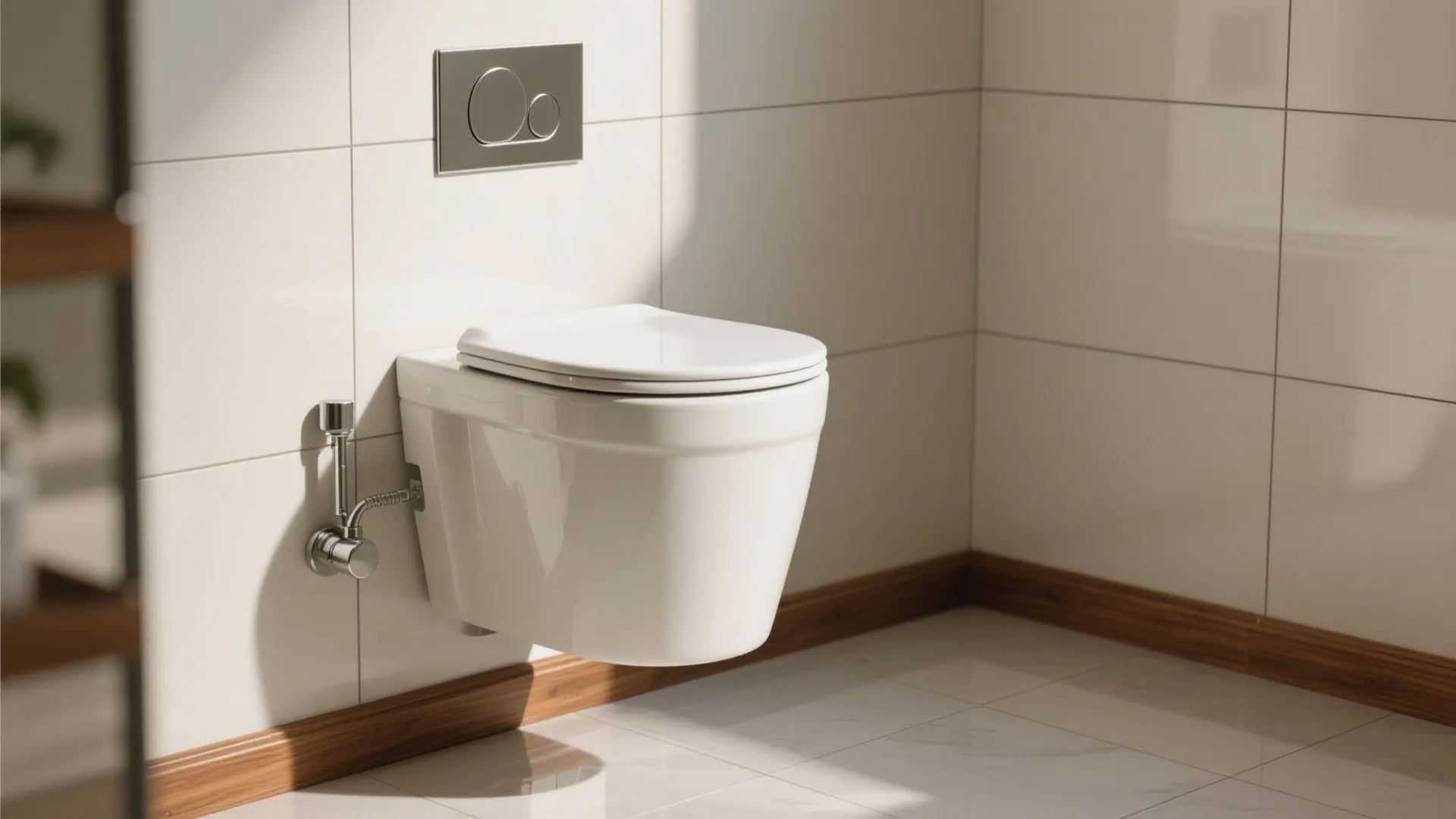 Wall-Hung WC + Concealed Cistern for Visual Lightness