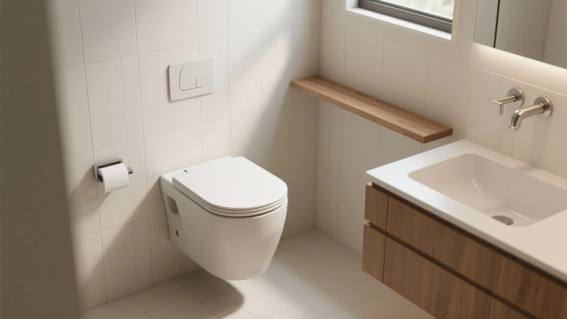 Wall-Hung WC with Concealed Cistern